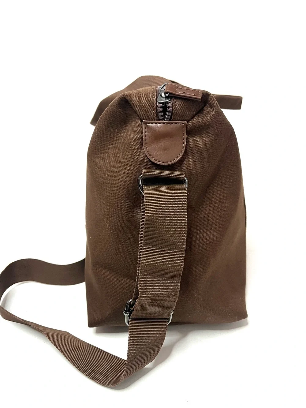 Tommy Bahama Brown Canvas Weekender Duffel Bag